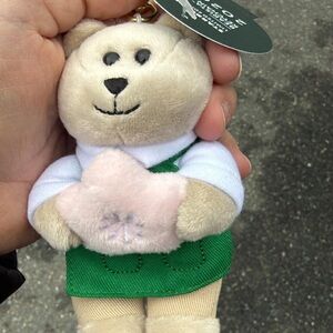 Starbucks Plush Bear Keychain with Cherry Blossom: Spring 2026